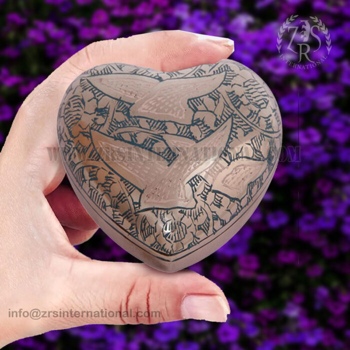 Cremation Mini Heart urn Keepsake Memorial | Small urn for Ashes Funeral Burial